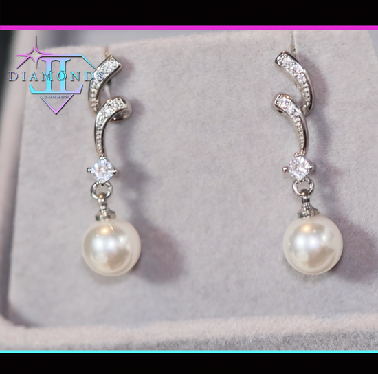 Silver Pearl Earrings