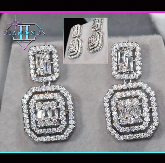 Classy diamond earrings