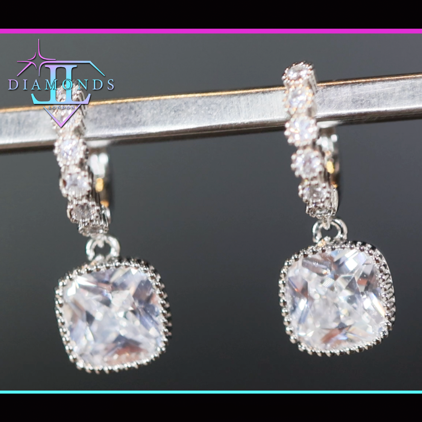 Cute diamond hoop earrings