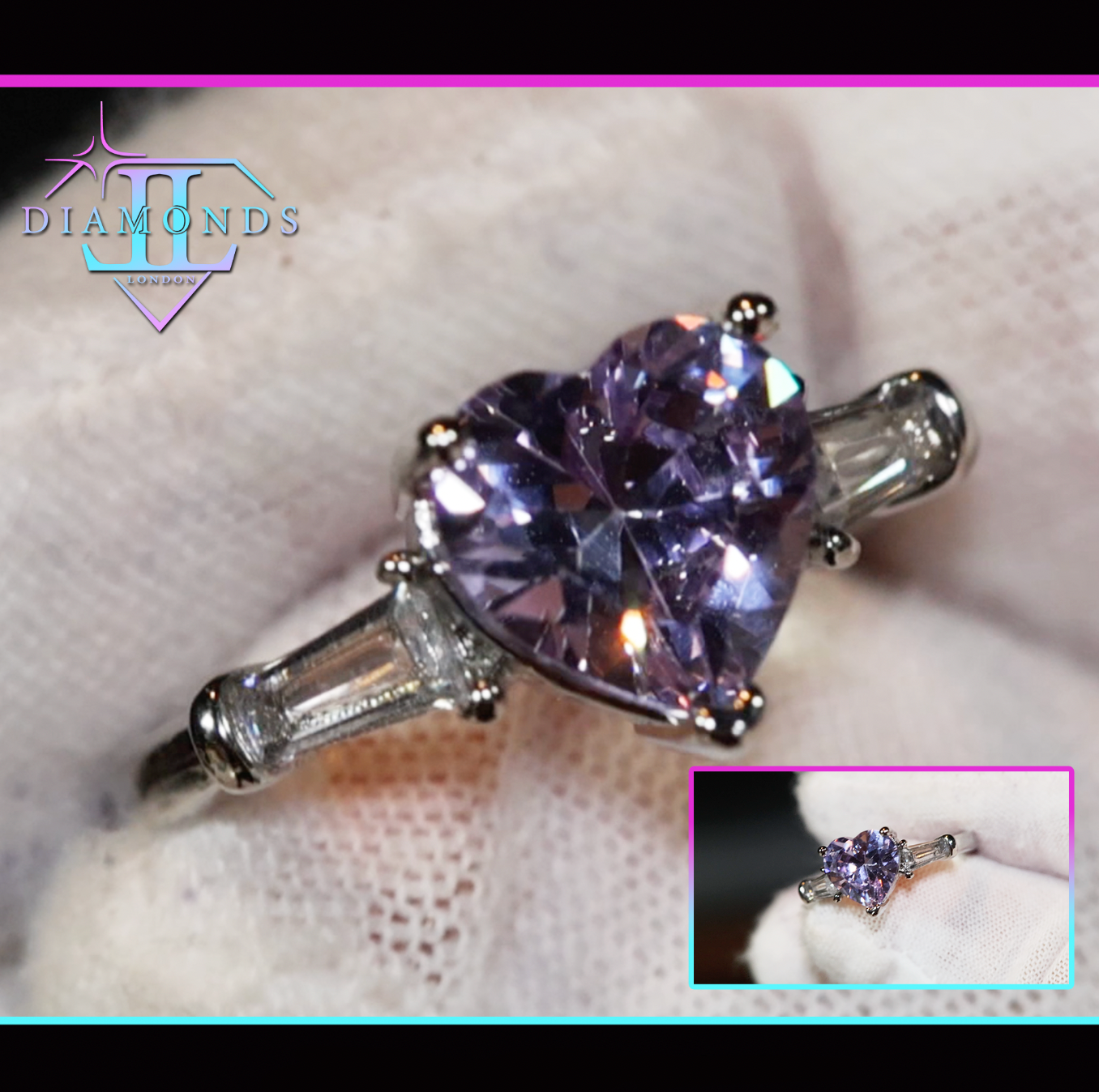 Purple Diamond Engagement Ring