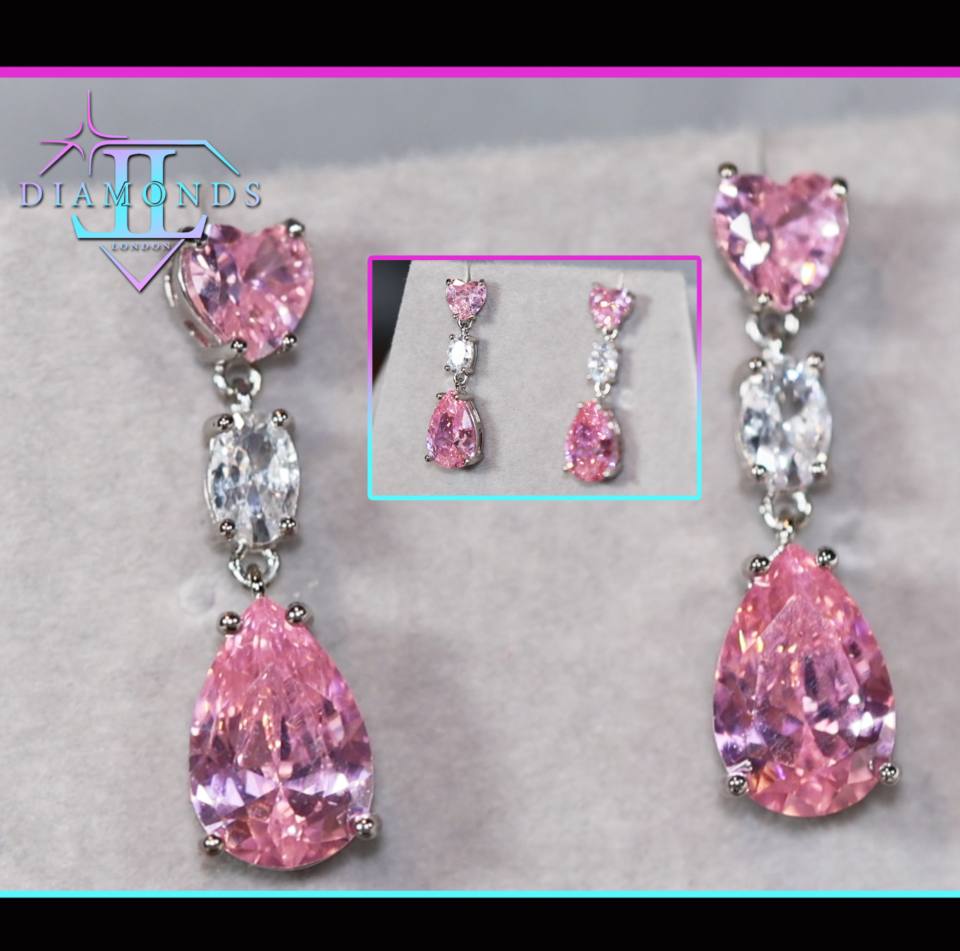 Pink Diamond Earrings