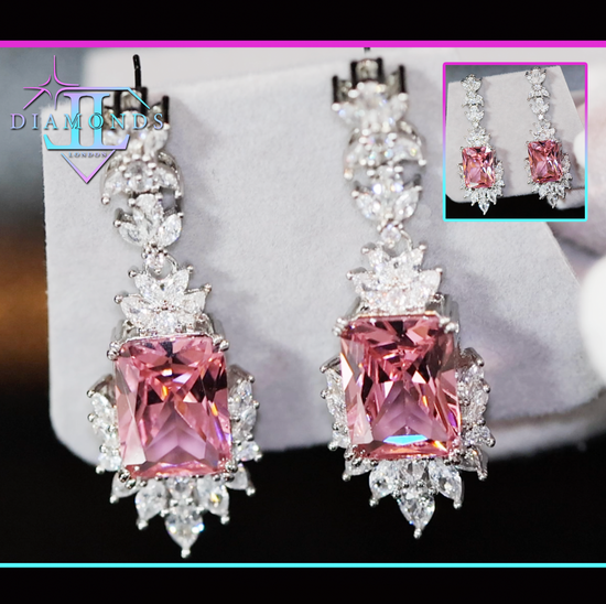 Pink Gemstone Earrings