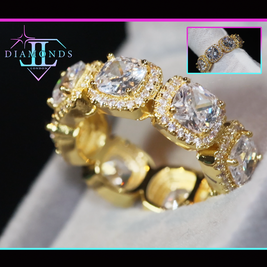 gold diamond eternity ring