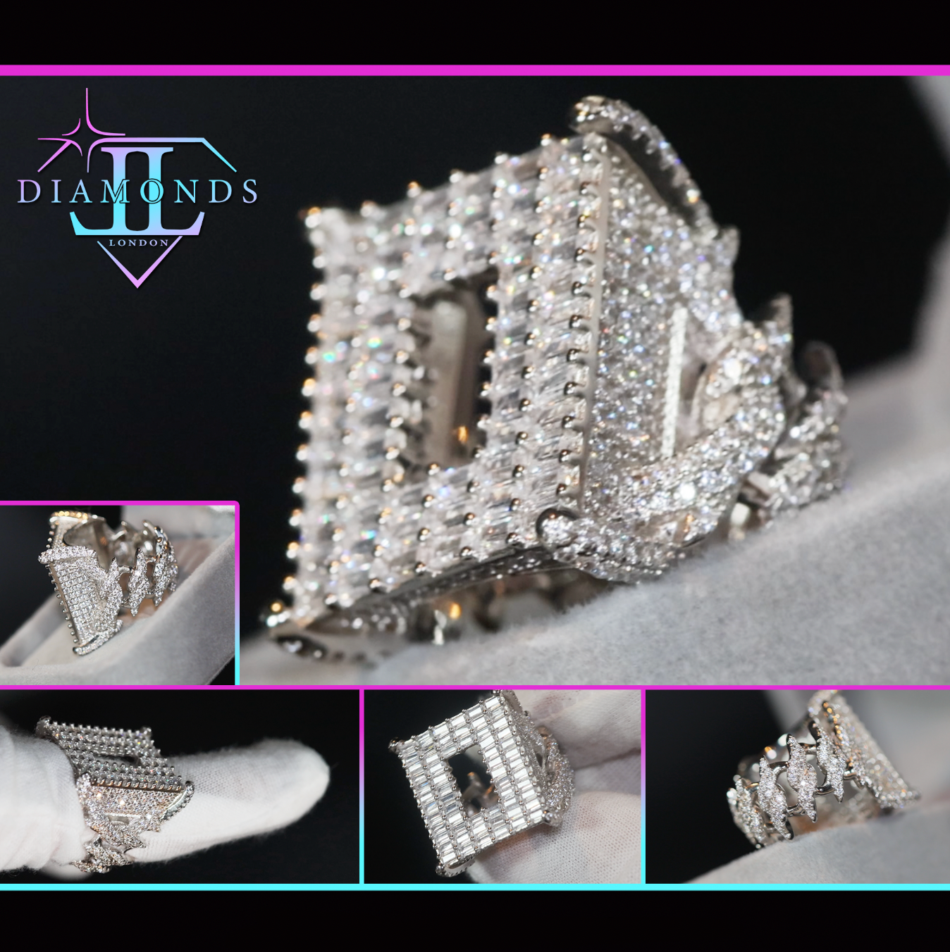 Big Iced Out Ring | Mens Iced Out Rings | Iced Out Ring | Hip Hop Jewelry