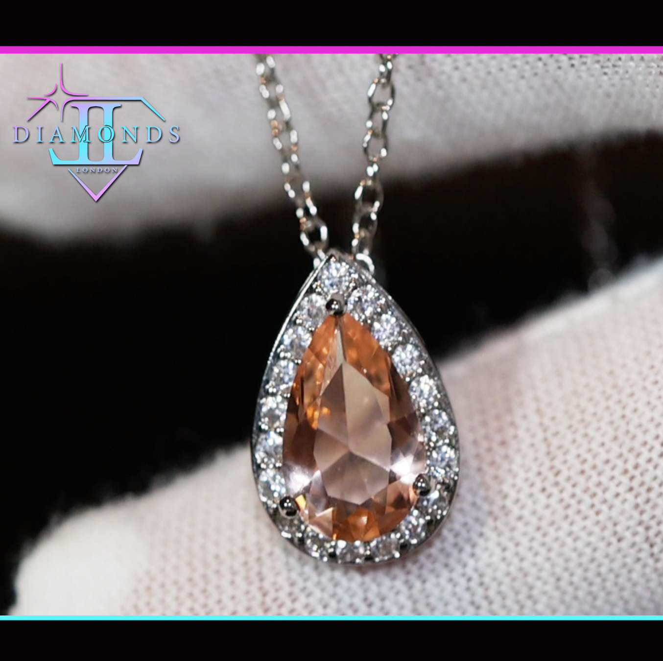 champagne diamond pendant