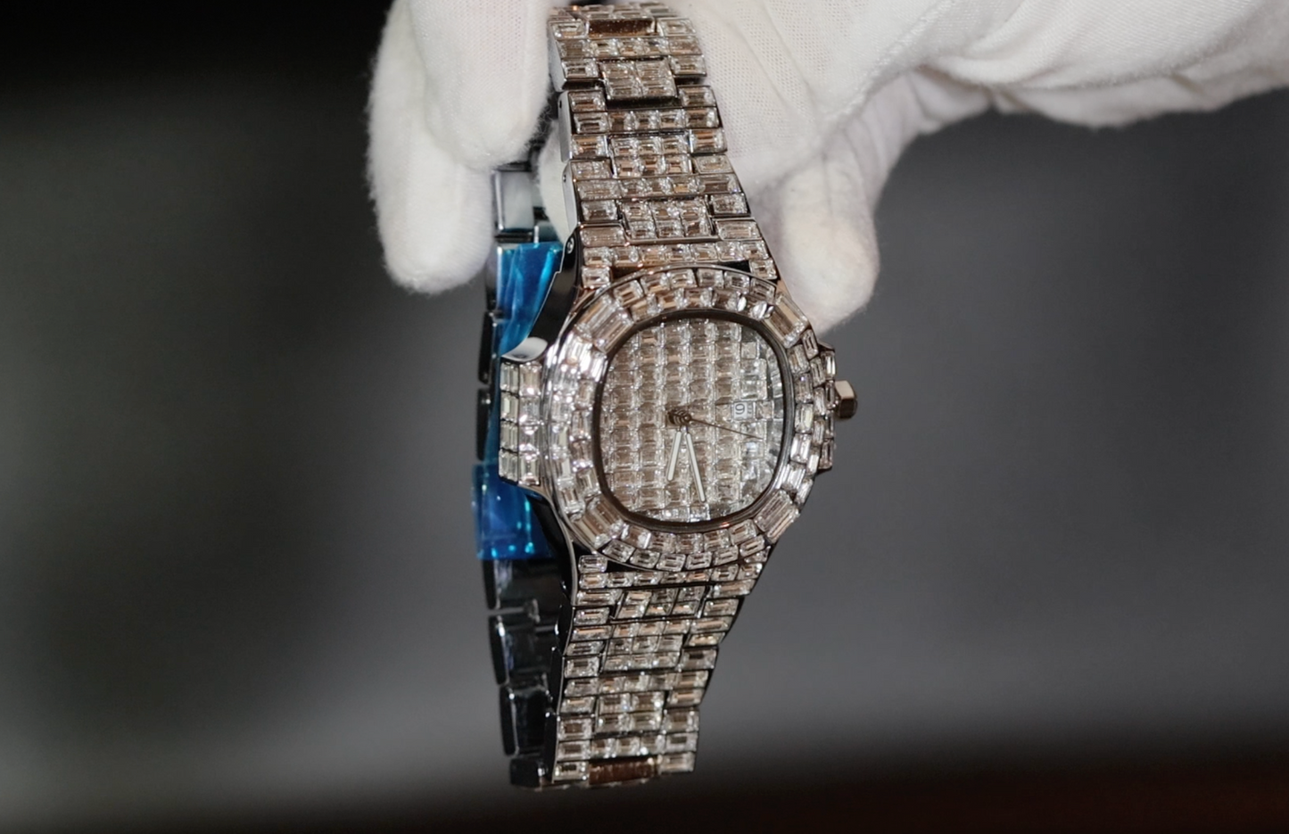 Iced Out Watch | Iced Watch | Mens Iced Out Watch | Hip Hop Watch | Baguette Watch | Diamond Watches | Rainbow Bezel Watch  | Rainbow Watch