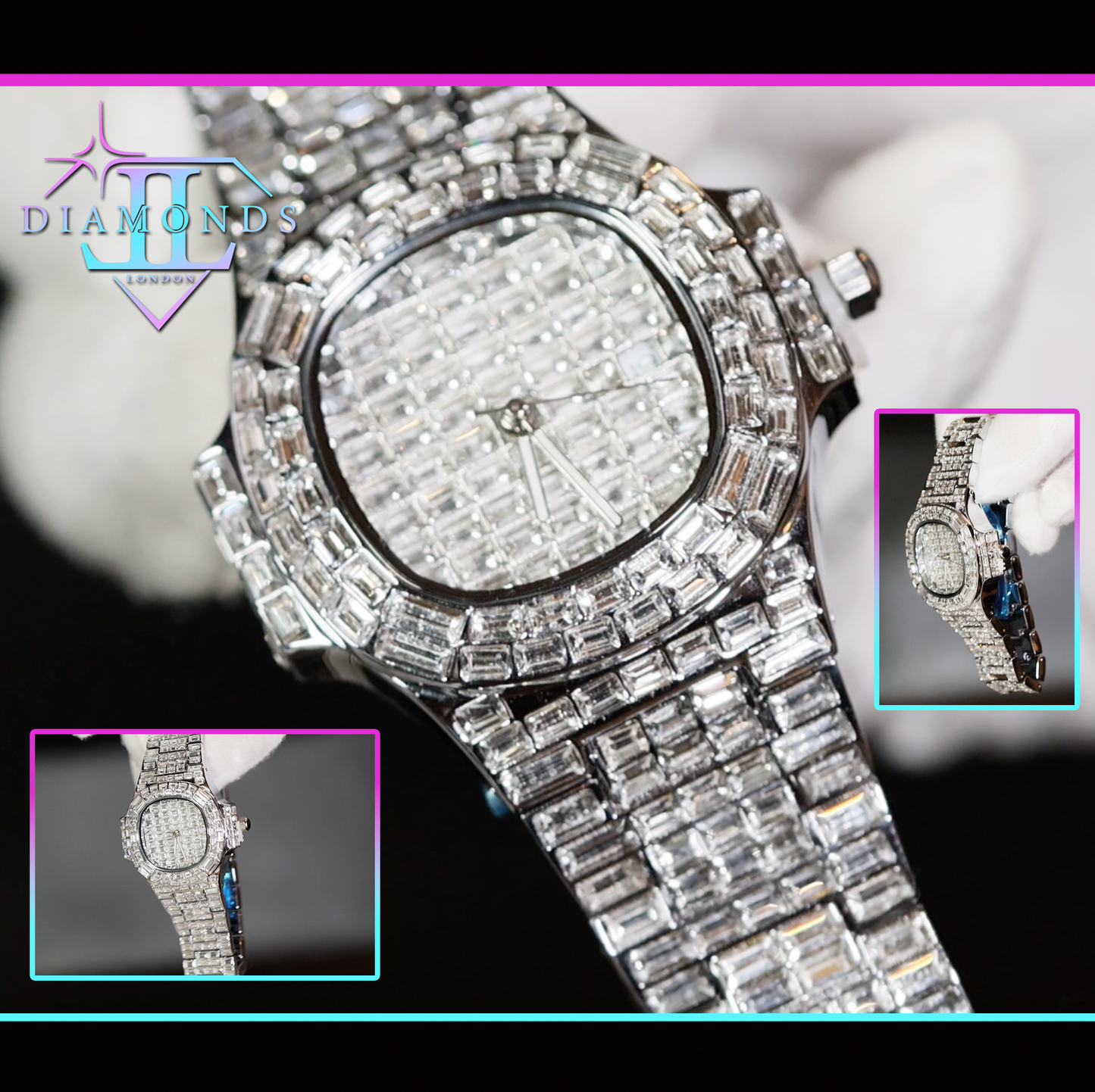 Iced Out Watch | Iced Watch | Mens Iced Out Watch | Hip Hop Watch