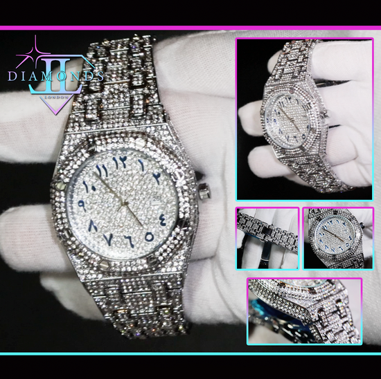 Iced Out Watch | Iced Watch | Mens Iced Out Watch | Hip Hop Watch