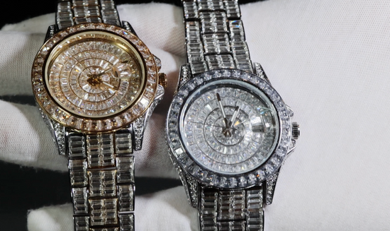 Iced Watch | Mens Iced Out Watch | Hip Hop Watch | Baguette Watch | Diamond Watches