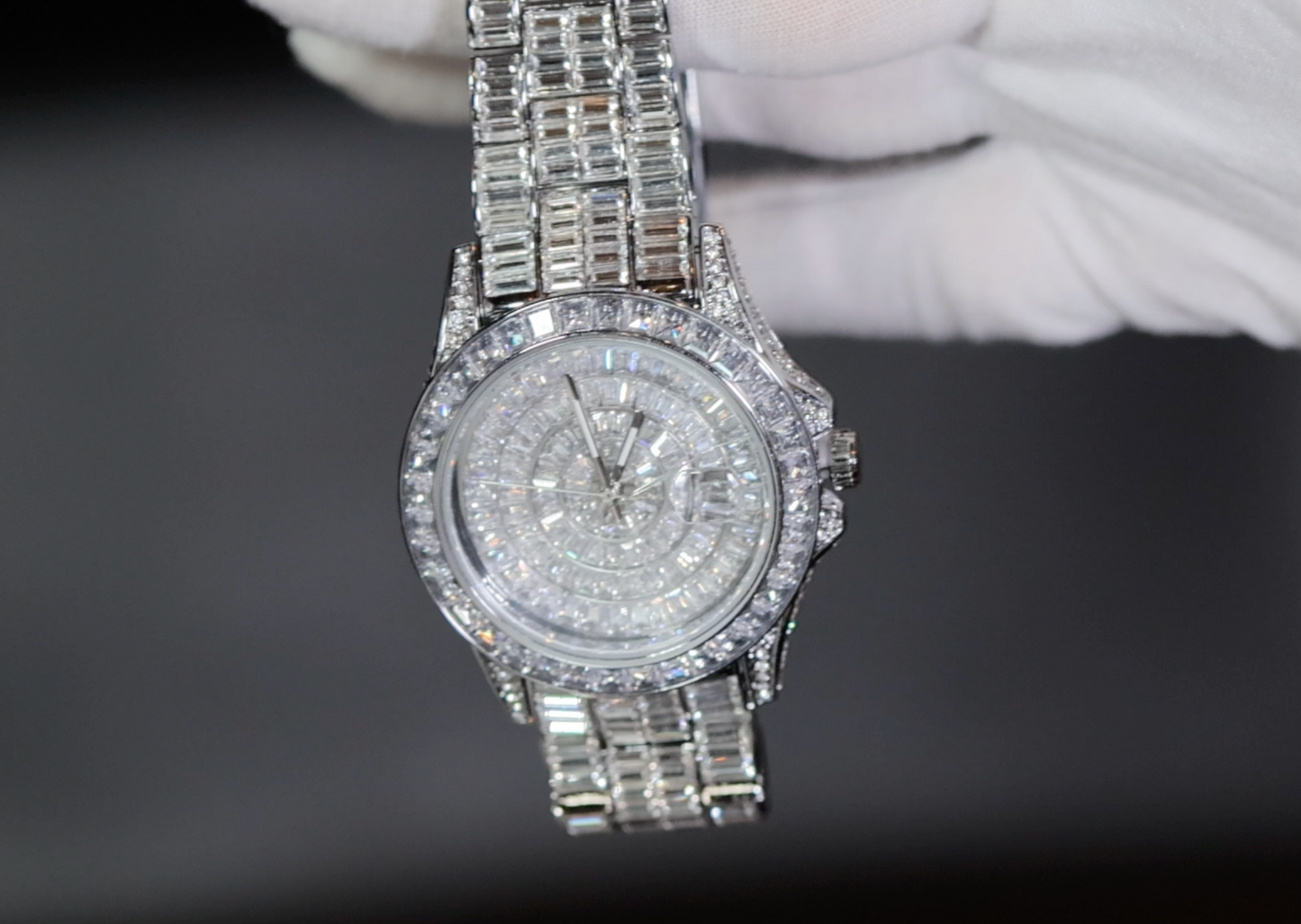 Iced Watch | Mens Iced Out Watch | Hip Hop Watch | Baguette Watch | Diamond Watches