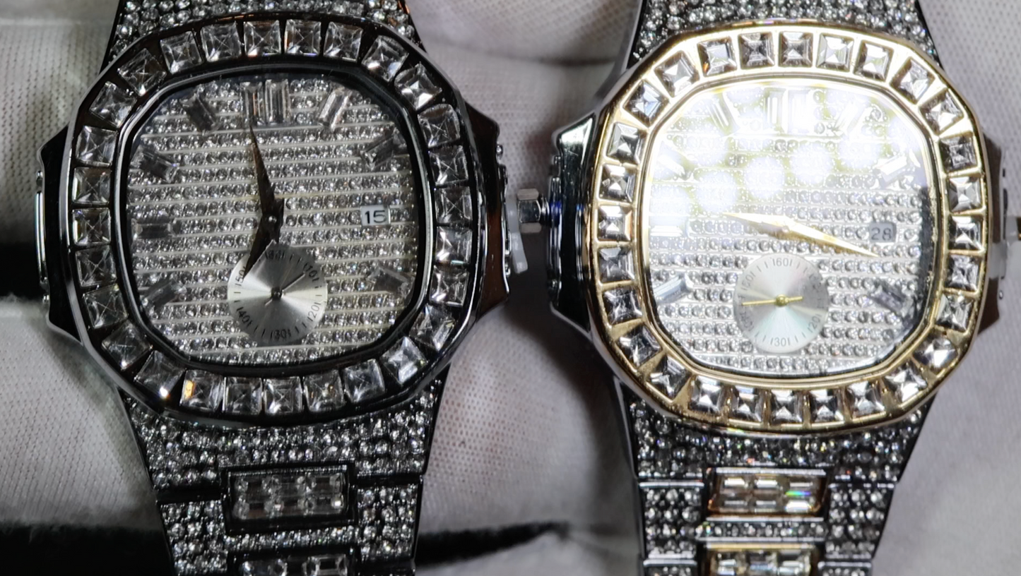 Iced Out Watch | Iced Watch | Mens Iced Out Watch | Hip Hop Watch