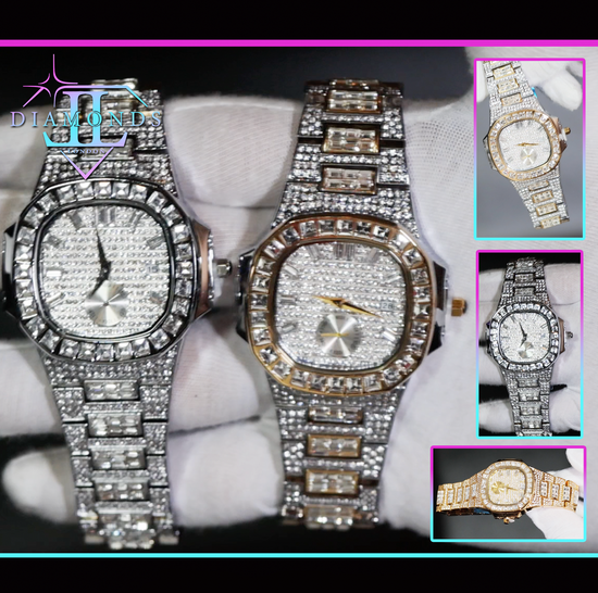 Iced Out Watch | Iced Watch | Mens Iced Out Watch | Hip Hop Watch