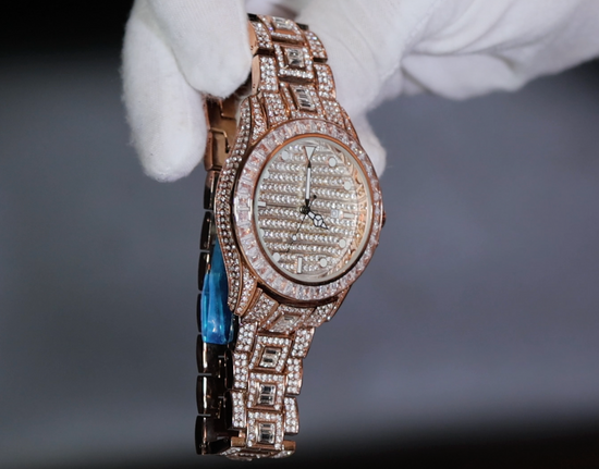 Iced Out Watch | Iced Watch | Mens Iced Out Watch | Hip Hop Watch | Baguette Watch | Diamond Watches | Rainbow Bezel Watch  | Rainbow Watch