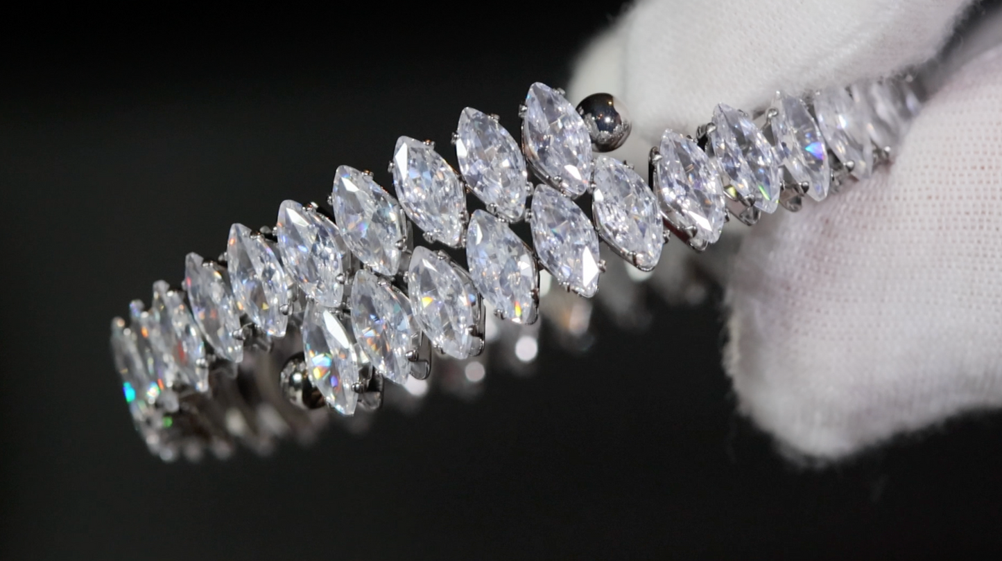 Marquise Diamond Bangle | Womens Bracelet | Diamond Bracelet