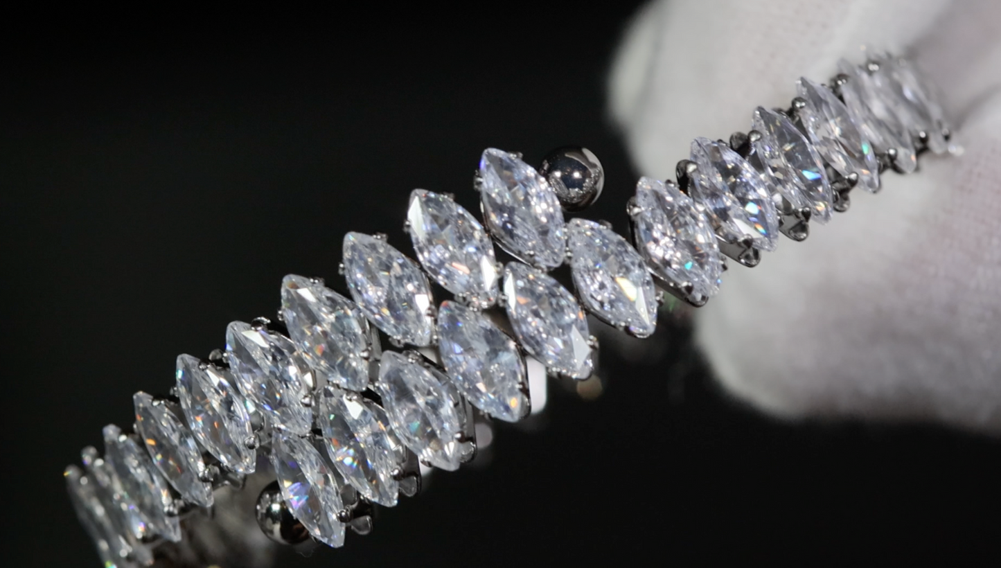 Marquise Diamond Bangle | Womens Bracelet | Diamond Bracelet