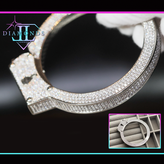 Iced Out Bracelet | Mens Cuff Bracelet | Diamond Hand Cuff Bracelet