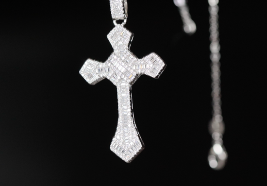 Cross necklace for Men | Cross Necklace Women | Cross Pendant and Necklace | Cross Chain for Men | Iced Out Cross Pendant