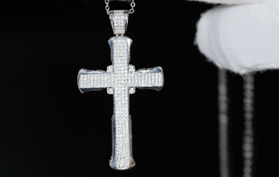 Cross Pendant and Necklace | Cross Chain for Men | Iced Out Cross Pendant