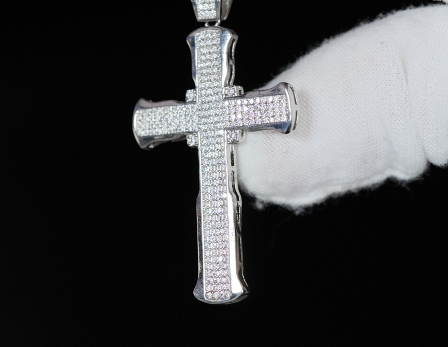 Cross Pendant and Necklace | Cross Chain for Men | Iced Out Cross Pendant