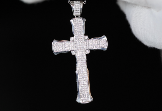 Cross Pendant and Necklace | Cross Chain for Men | Iced Out Cross Pendant