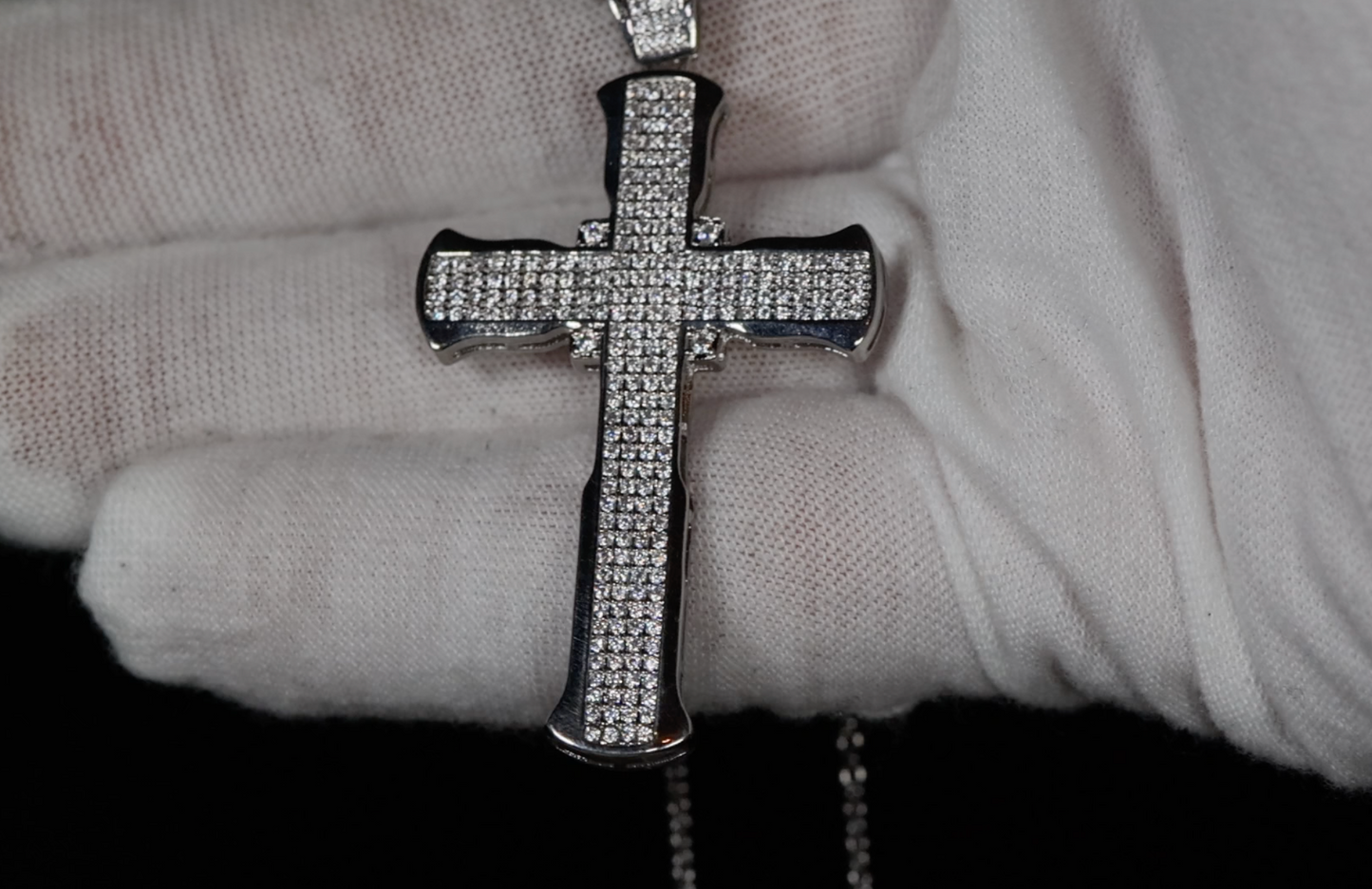 Cross Pendant and Necklace | Cross Chain for Men | Iced Out Cross Pendant