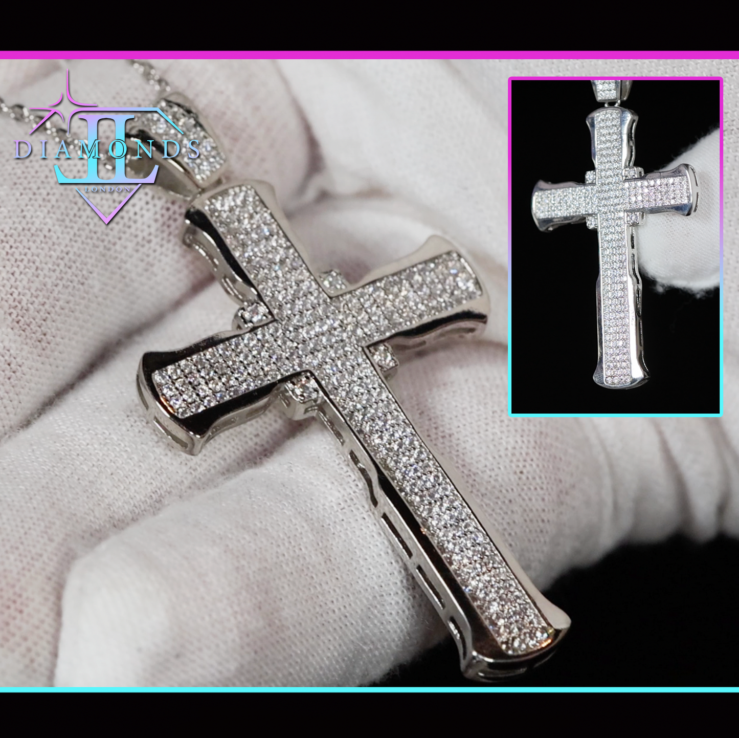 Iced Cross Pendants