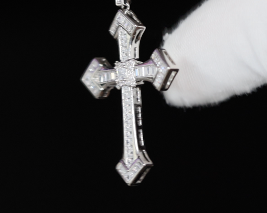 Iced Out Cross Pendant | Cross Necklace Women | Cross Pendant and Necklace