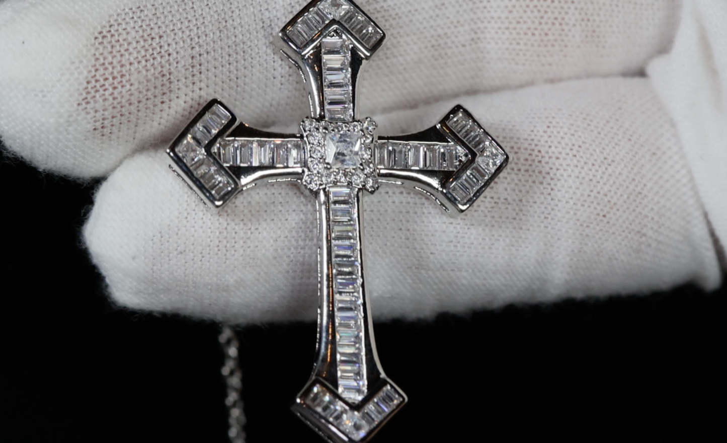 Iced Out Cross Pendant | Cross Necklace Women | Cross Pendant and Necklace