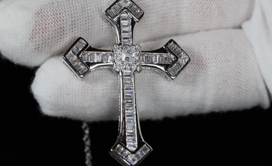 Iced Out Cross Pendant | Cross Necklace Women | Cross Pendant and Necklace