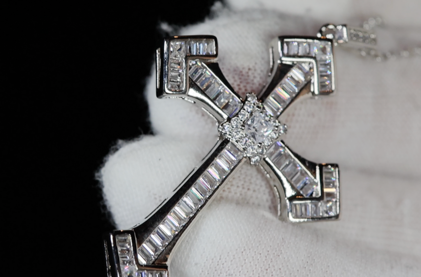 Iced Out Cross Pendant | Cross Necklace Women | Cross Pendant and Necklace