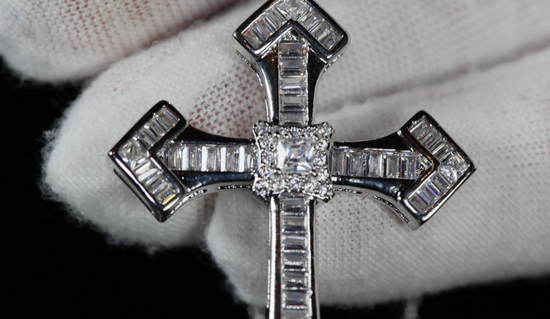 Iced Out Cross Pendant | Cross Necklace Women | Cross Pendant and Necklace