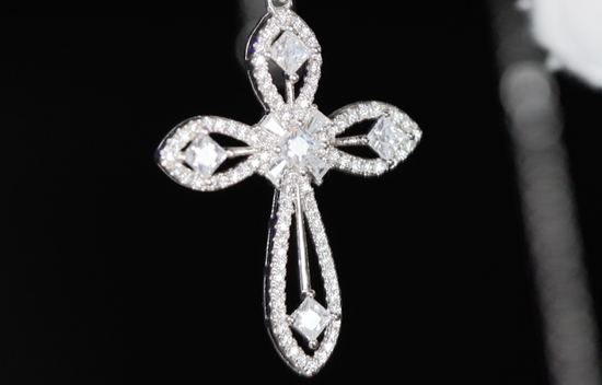 Womens Diamond Cross Pendant | Cross Necklace Women | Cross Pendant and Necklace