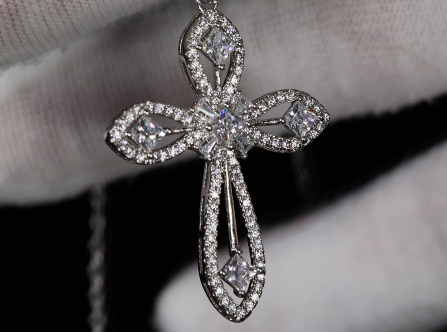 Womens Diamond Cross Pendant | Cross Necklace Women | Cross Pendant and Necklace