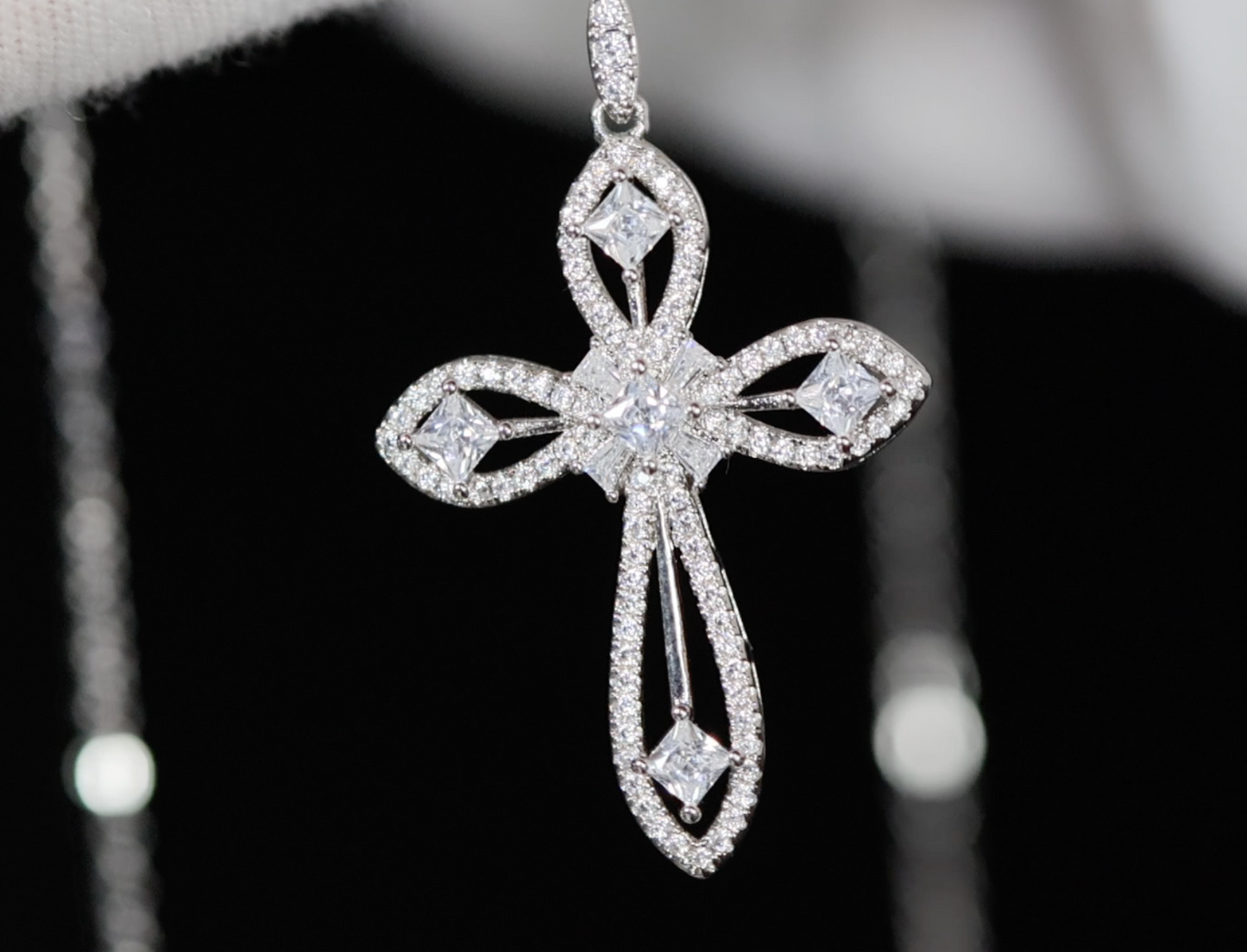 Womens Diamond Cross Pendant | Cross Necklace Women | Cross Pendant and Necklace