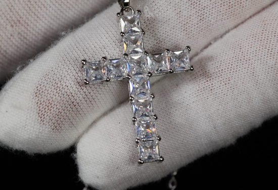 Diamond Cross Pendant | Cross necklace for Men | Cross Necklace Women | Cross Pendant and Necklace | Cross Chain for Men