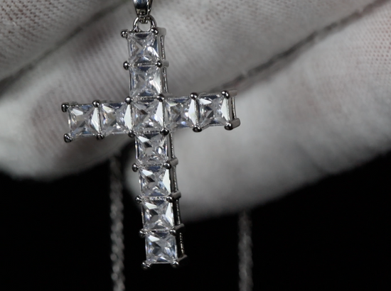 Diamond Cross Pendant | Cross necklace for Men | Cross Necklace Women | Cross Pendant and Necklace | Cross Chain for Men