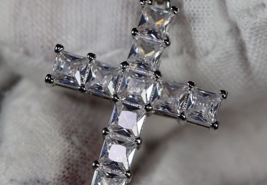 Diamond Cross Pendant | Cross necklace for Men | Cross Necklace Women | Cross Pendant and Necklace | Cross Chain for Men