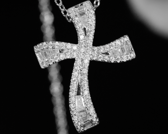 Small Diamond Cross Pendant | Womens Diamond Cross Pendant