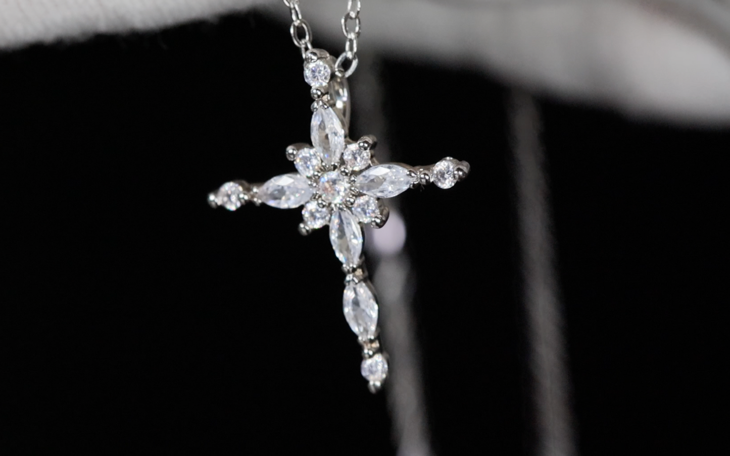 Small Diamond Cross Pendant | Womens Diamond Cross Pendant