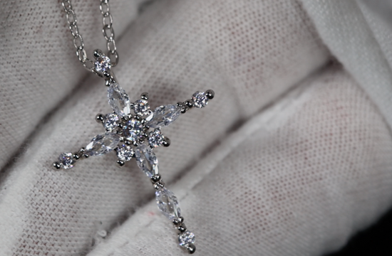 Small Diamond Cross Pendant | Womens Diamond Cross Pendant