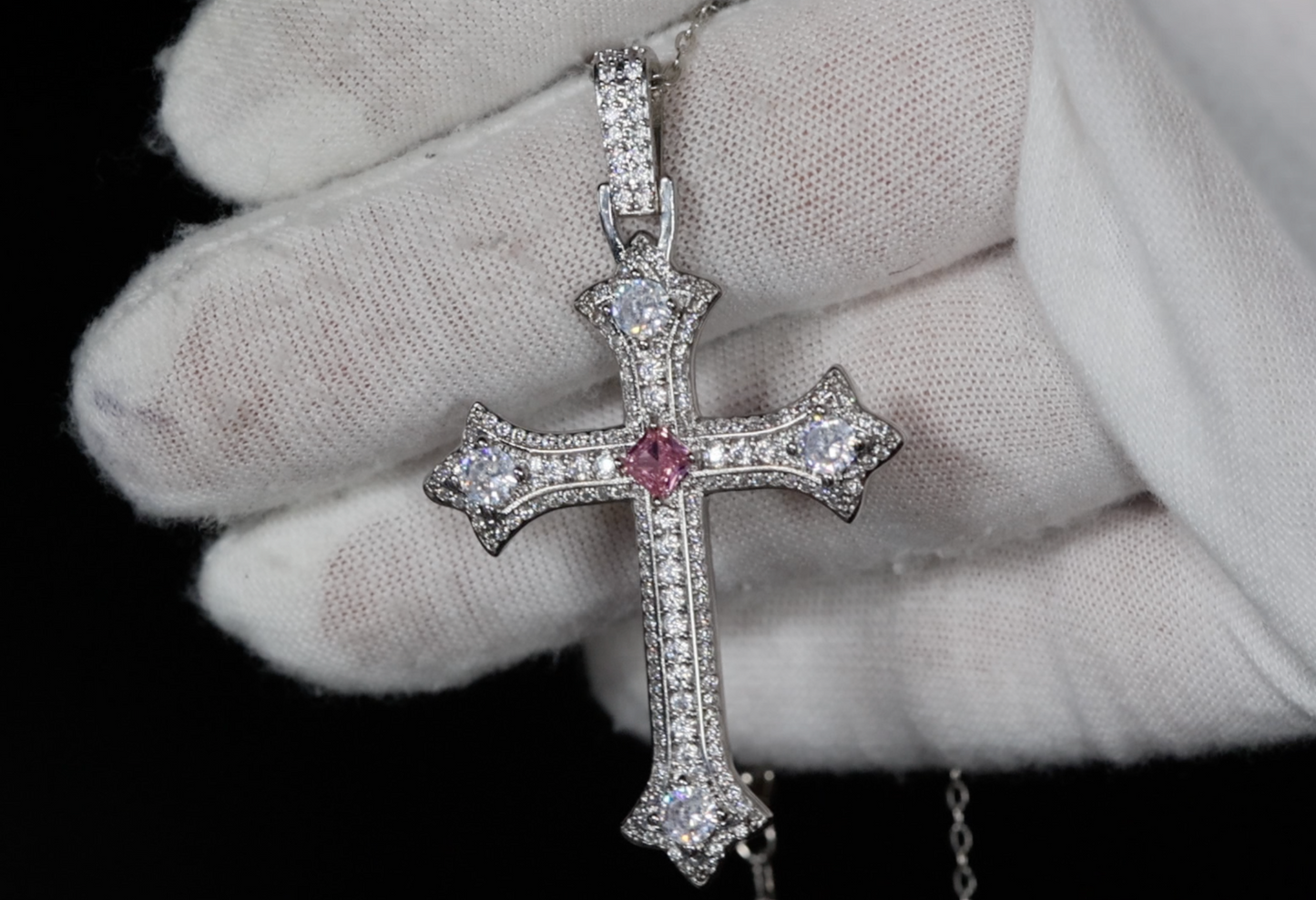 Cross Pendant and Necklace | Cross Chain for Men | Iced Out Cross Pendant