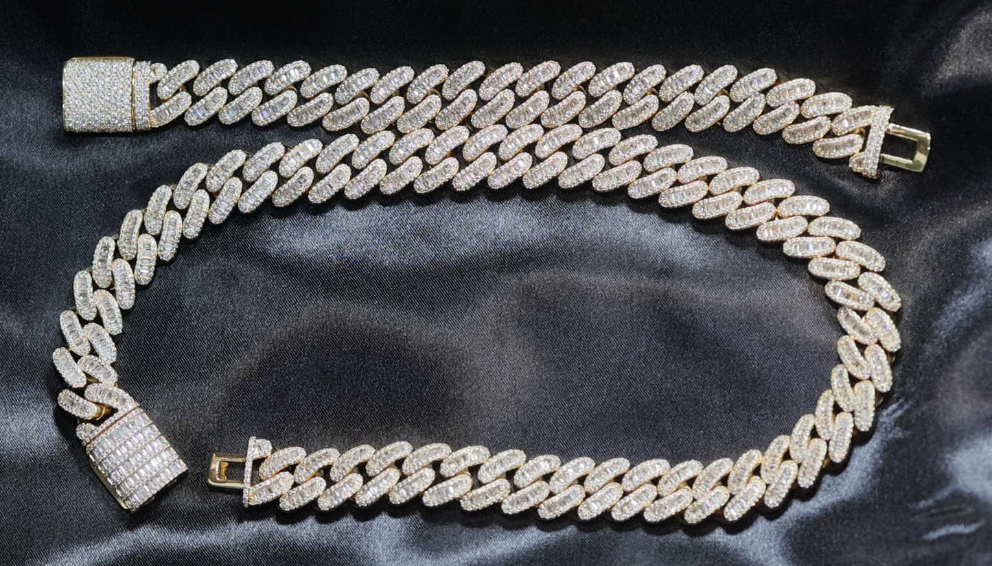 Mens Gold Iced Out Cuban Chain