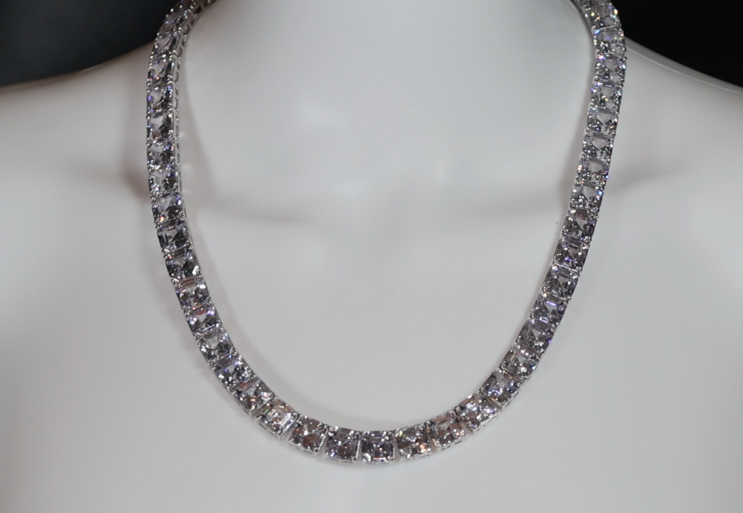 Asscher Diamond Necklace