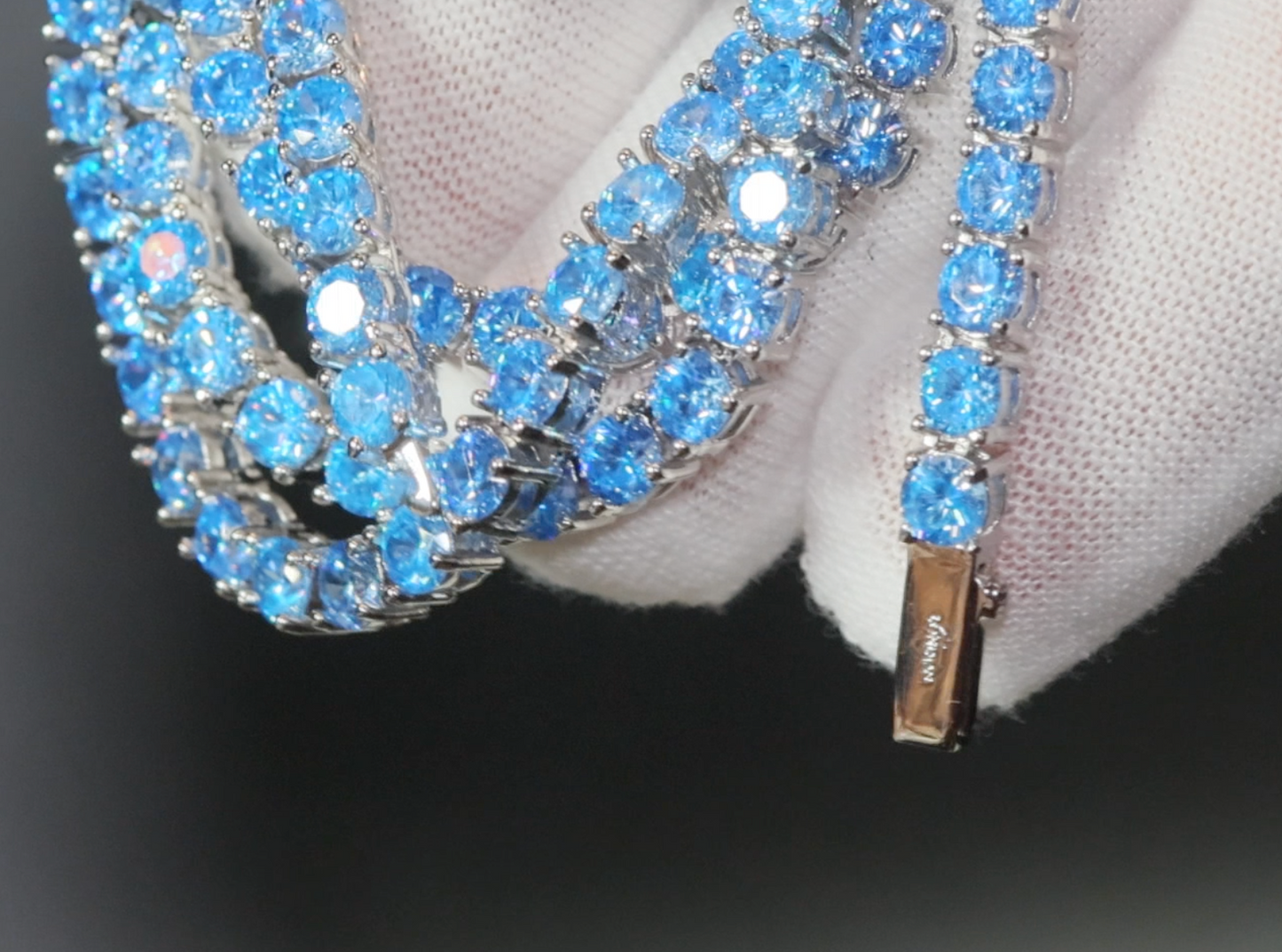 Blue Diamond Tennis Chain