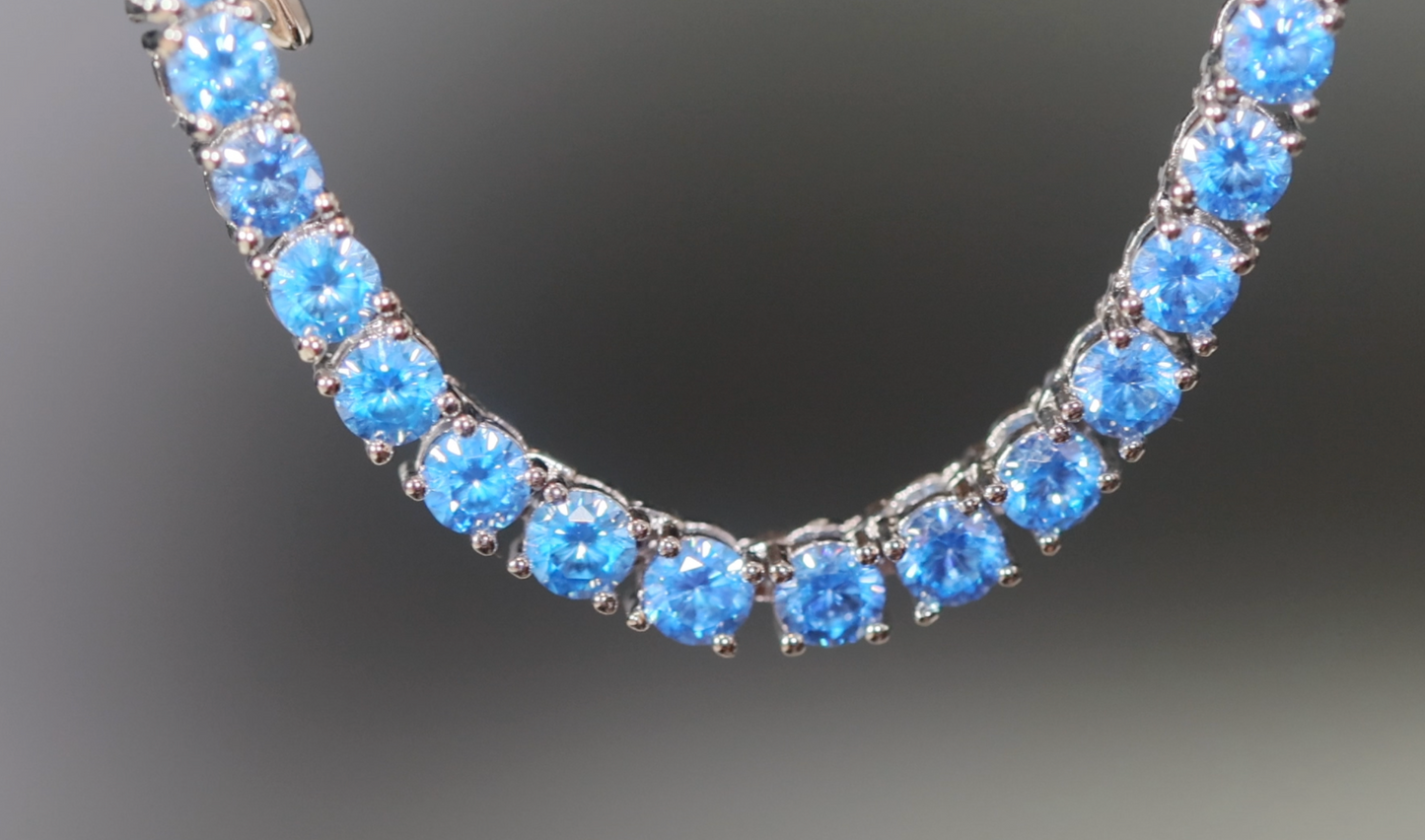 Blue Diamond Tennis Chain