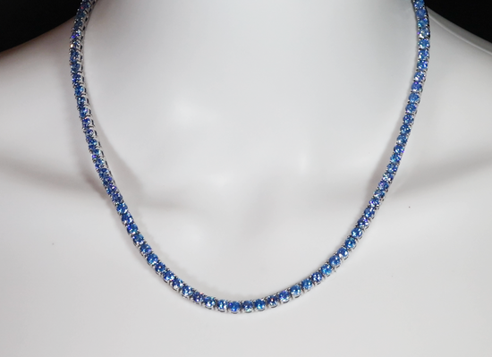 Blue Diamond Tennis Chain