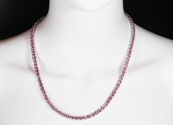 Pink Diamond Tennis Chain