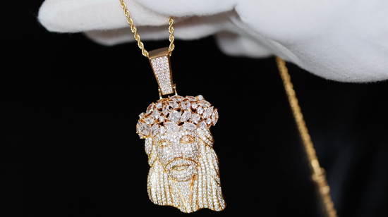 Iced Out Jesus Piece | Iced Out Jesus Head Pendant | Big Jesus Pendant