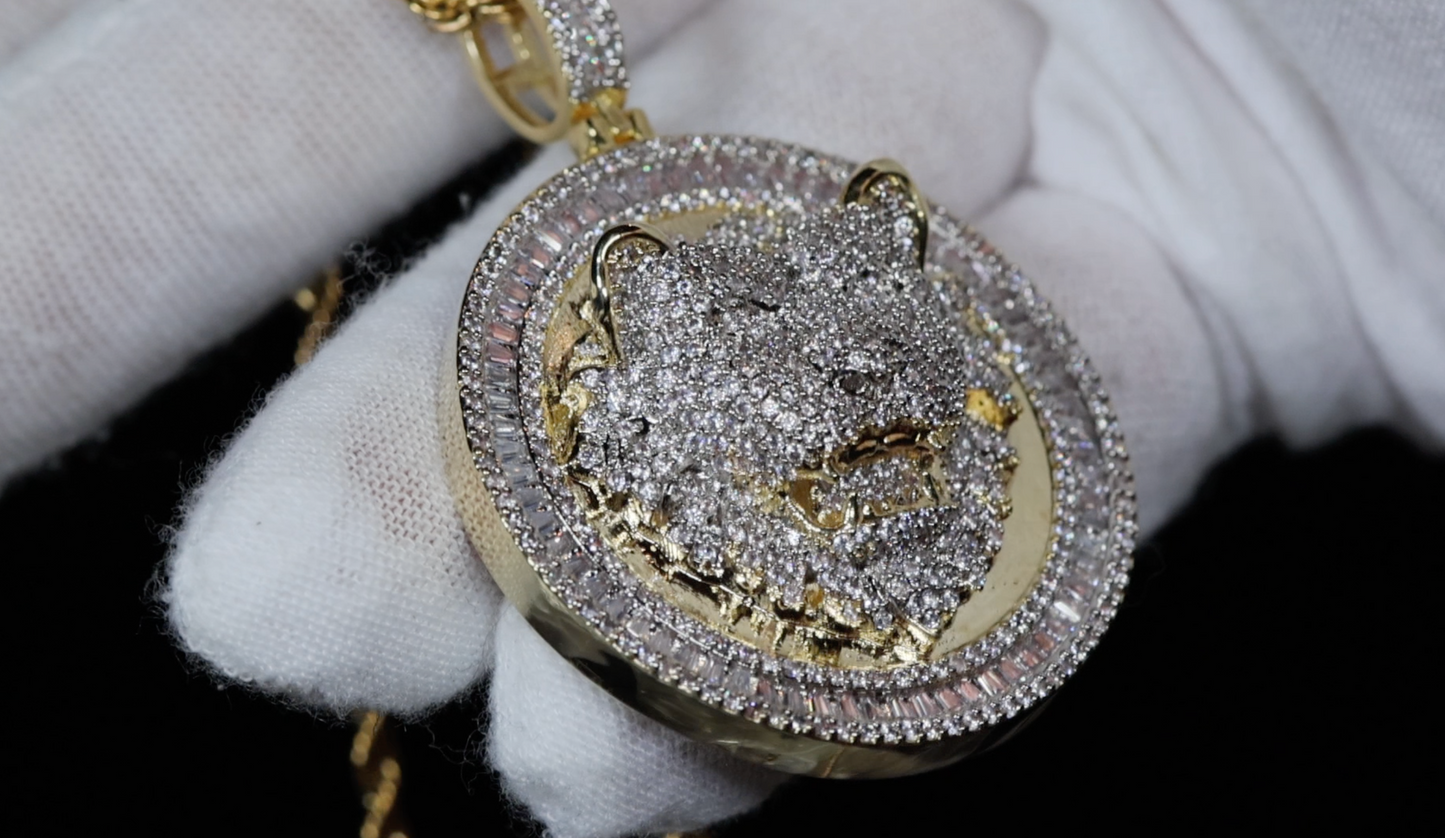 Iced Out Lion Pendant