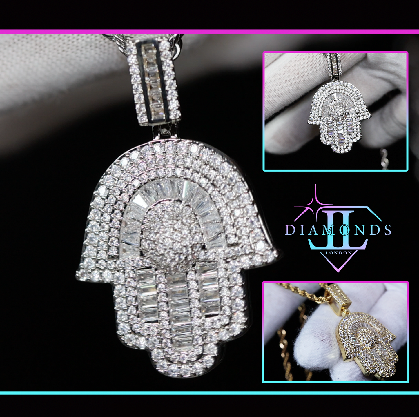 Diamond Hand Pendant